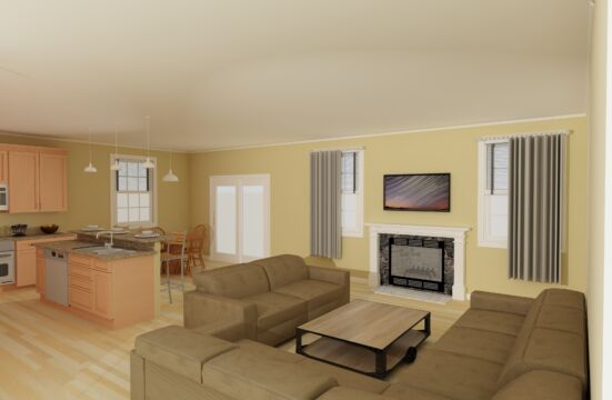 Cape cod model family room