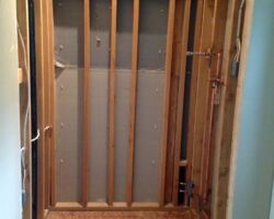before shower install